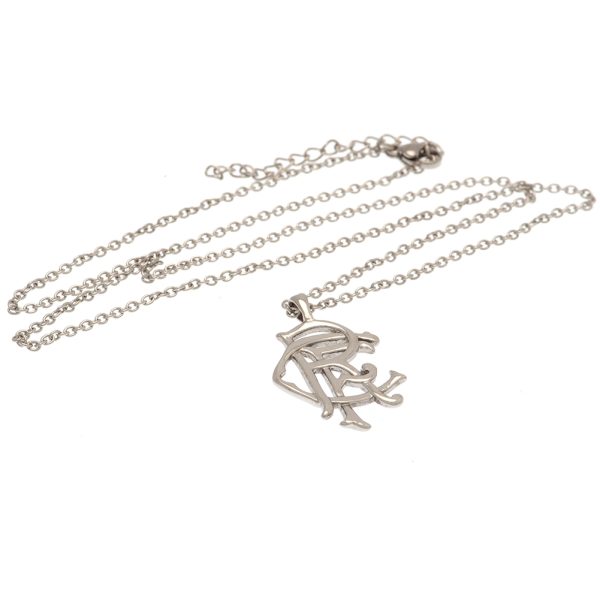Rangers FC Scroll Crest Stainless Steel Pendant & Chain - Image 2