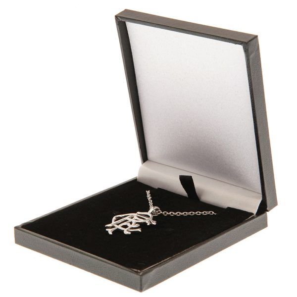 Rangers FC Scroll Crest Stainless Steel Pendant & Chain - Image 3
