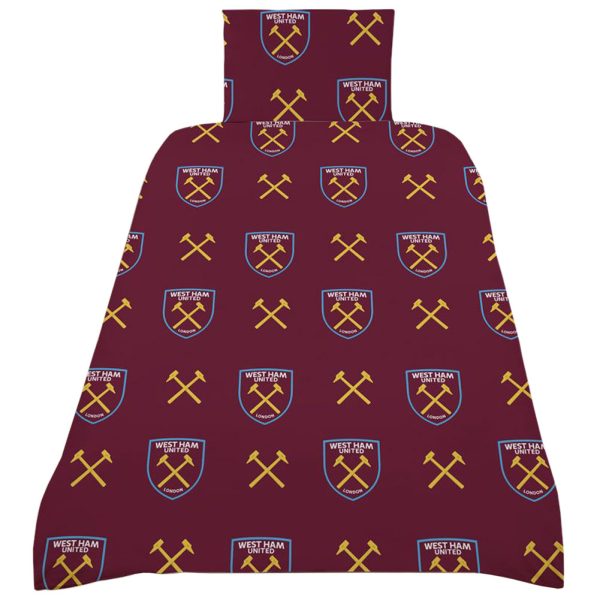 West Ham United FC Colour Split Single Duvet Set - Image 2
