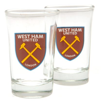 West Ham United FC 2pk Shot Glass Set - Image 2
