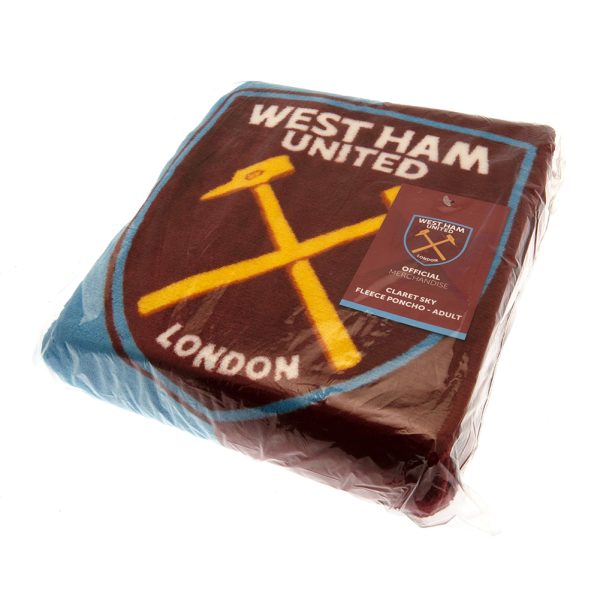 West Ham United FC Poncho Blanket Adults - Image 3