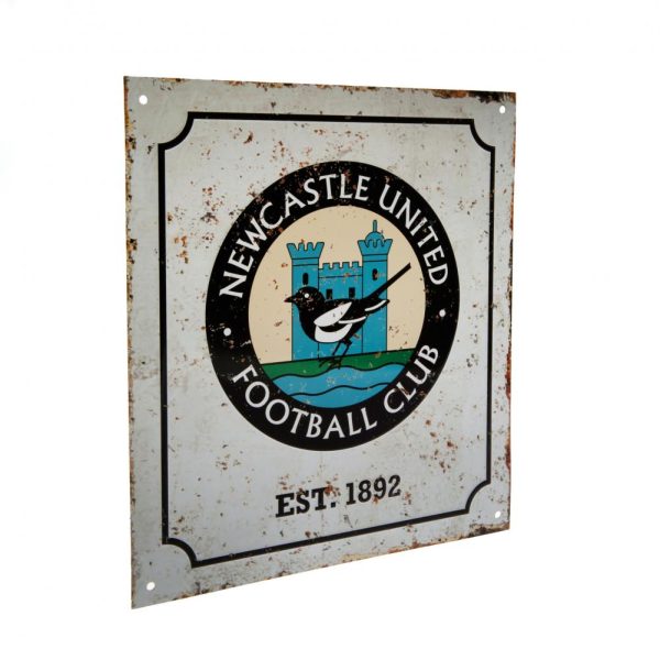 Newcastle United FC Retro Logo Sign - Image 2