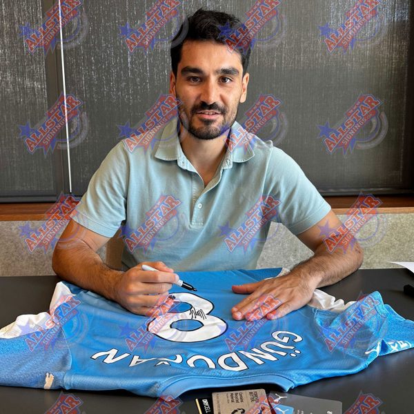 Manchester City FC Gundogan Signed Shirt & Medal (Framed) - Image 2