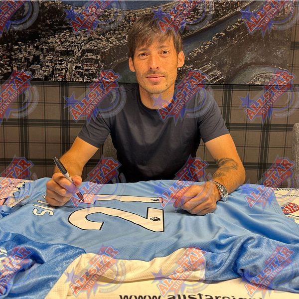 Manchester City FC David Silva Signed Shirt (Framed) - Image 2