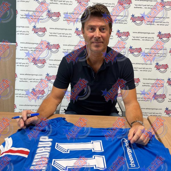 Rangers FC Laudrup & Gascoigne Signed Shirts (Dual Framed) - Image 2