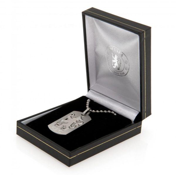 Chelsea FC Cut Out Lion Dog Tag & Chain - Image 3