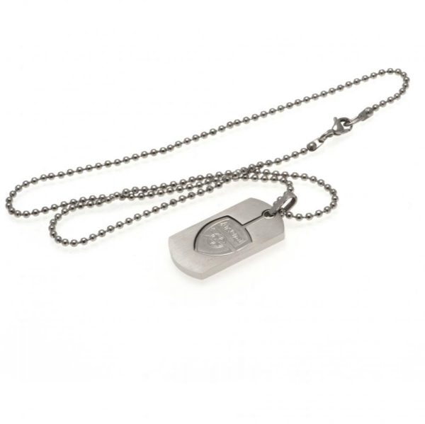 Arsenal FC Cut Out Crest Dog Tag & Chain - Image 2