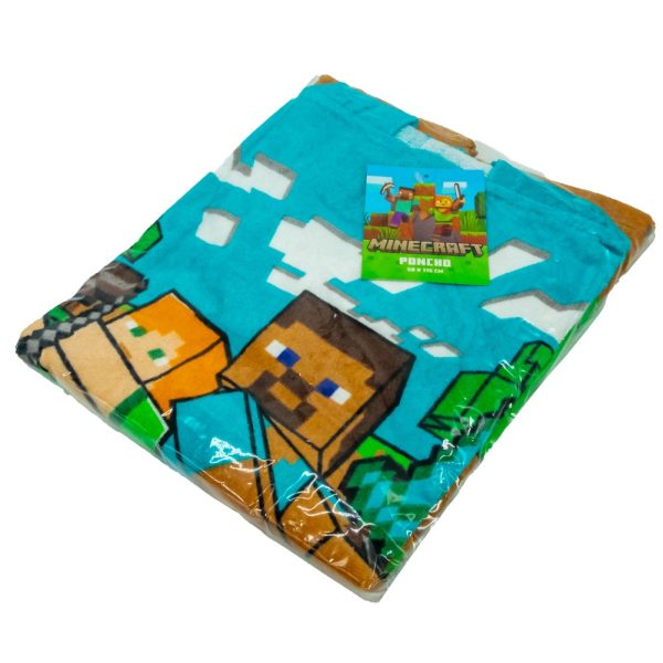 Minecraft Kids Hooded Poncho - Image 3