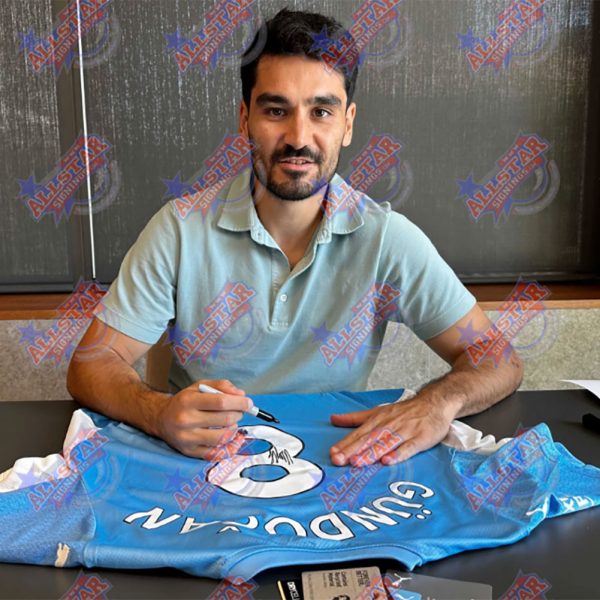Manchester City FC Rodri & Gundogan Signed Shirts & Medal (Dual - Image 3
