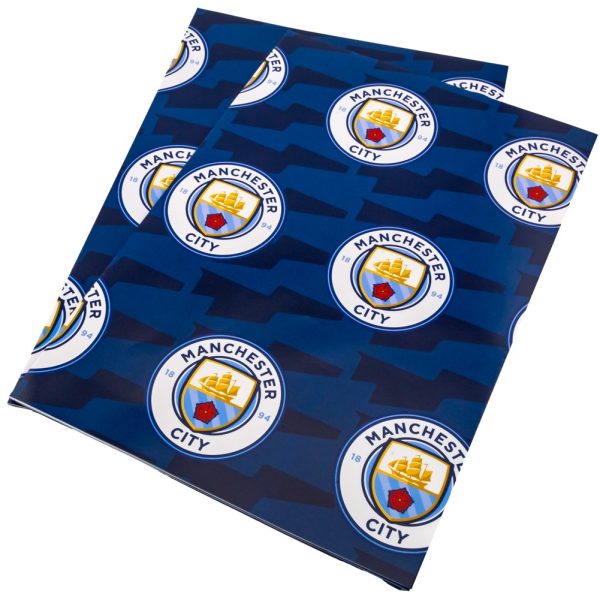 Manchester City FC Text Gift Wrap - Image 2