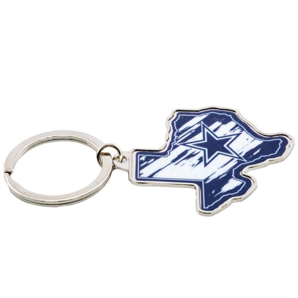 Dallas Cowboys State Shape Keyring - Image 2