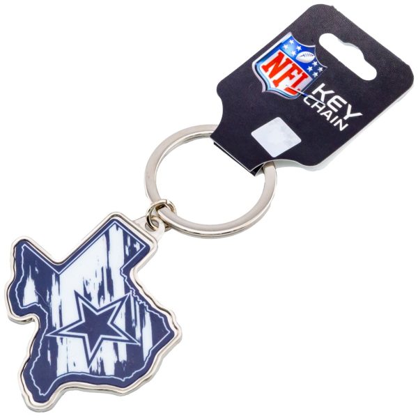 Dallas Cowboys State Shape Keyring - Image 3