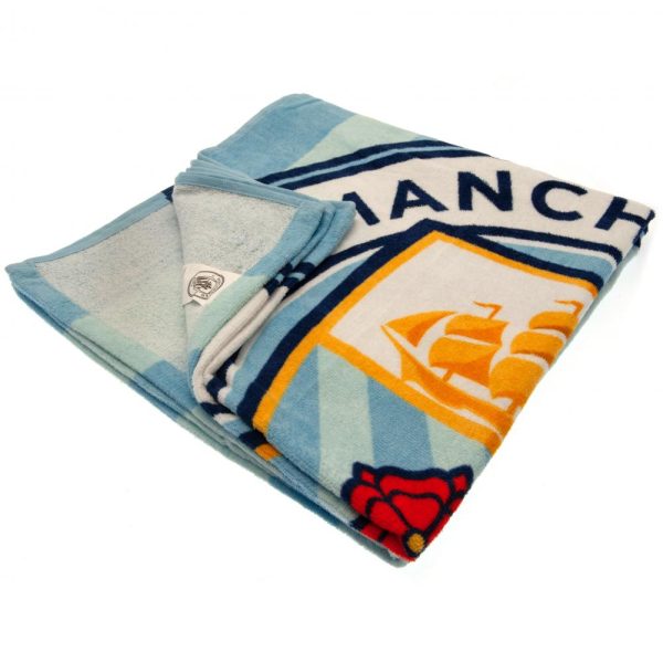 Manchester City FC Stripe Towel - Image 2