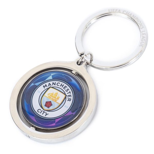 Manchester City FC UCL Spinner Keyring - Image 2