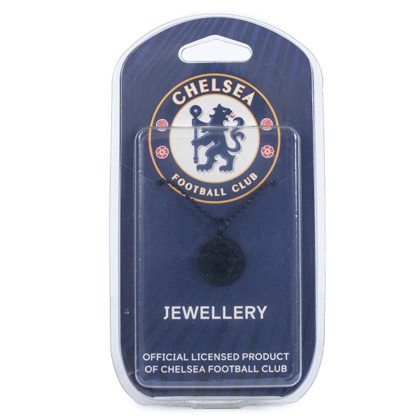 Chelsea FC Black Plated Pendant & Chain - Image 2