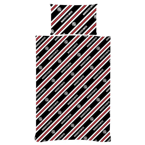 Manchester United FC Core Stripe Single Duvet Set - Image 2