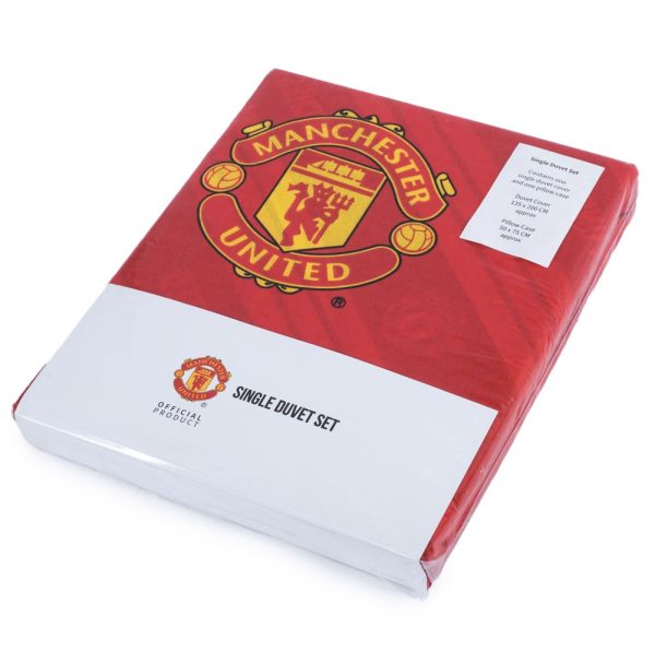Manchester United FC Core Stripe Single Duvet Set - Image 4