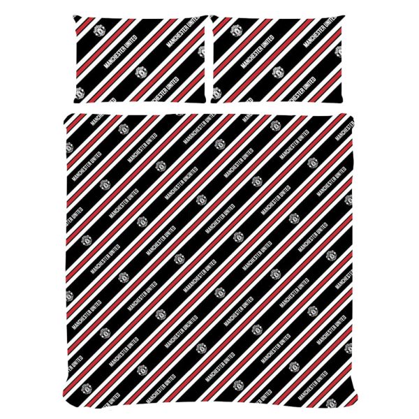 Manchester United FC Core Stripe Double Duvet Set - Image 2