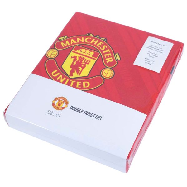 Manchester United FC Core Stripe Double Duvet Set - Image 4