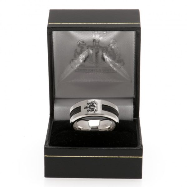 Newcastle United FC Black Inlay Ring Medium - Image 2