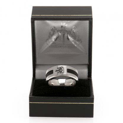 Newcastle United FC Black Inlay Ring Small - Image 2