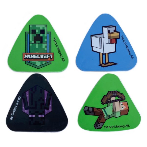 Minecraft 4pk Eraser Set - Image 2