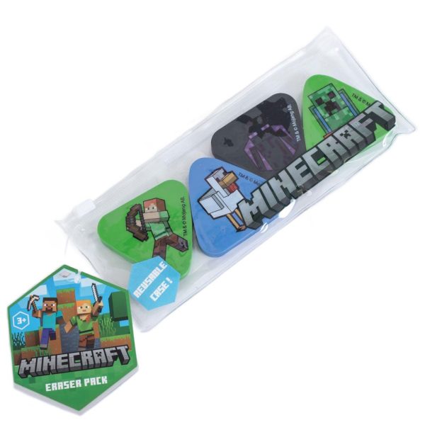 Minecraft 4pk Eraser Set - Image 3