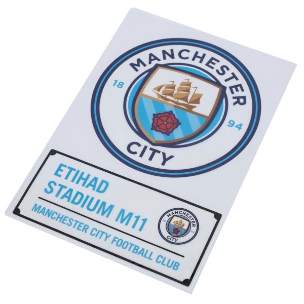 Manchester City FC A4 Car Decal - Image 2