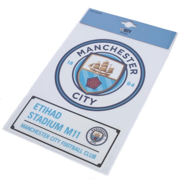Manchester City FC A4 Car Decal - Image 3