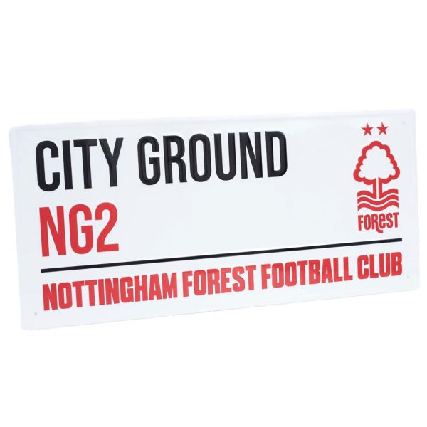 Nottingham Forest FC White Street Sign - Image 2