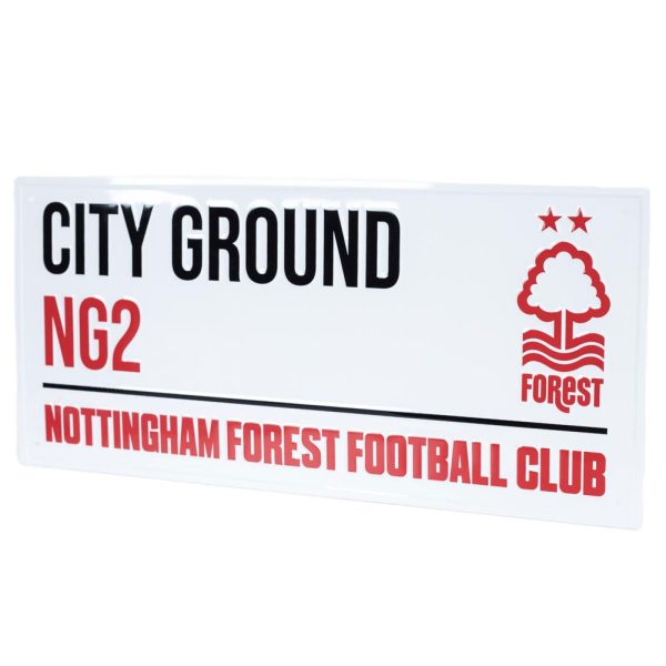 Nottingham Forest FC White Street Sign - Image 3