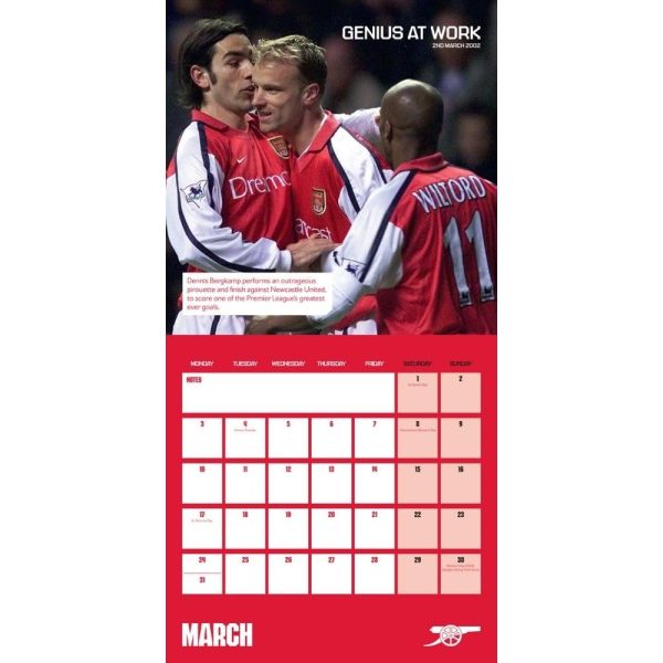 Arsenal FC Legends Square Calendar 2025 - Image 2