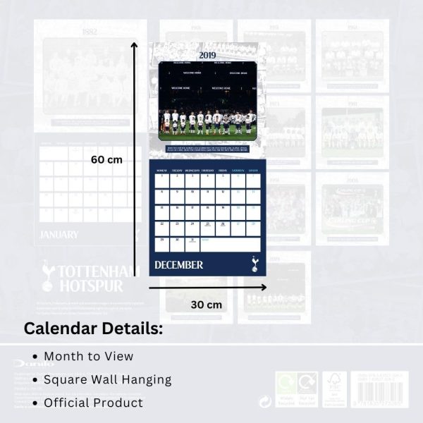 Tottenham Hotspur FC Legends Square Calendar 2025 - Image 5