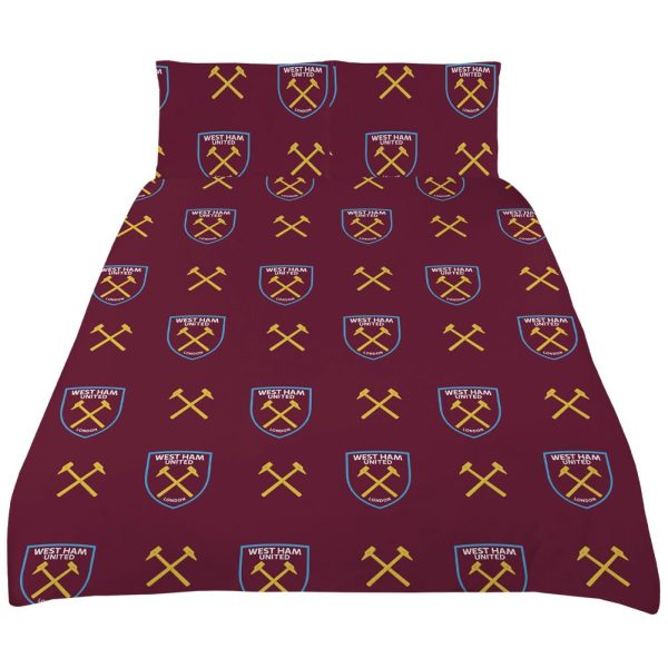 West Ham United FC Colour Split King Duvet Set - Image 2