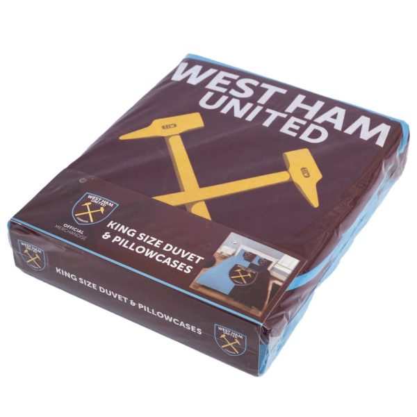 West Ham United FC Colour Split King Duvet Set - Image 4
