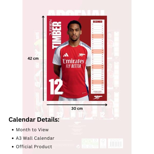 Arsenal FC A3 Calendar 2025 - Image 5