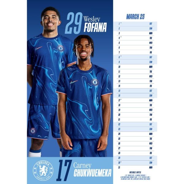 Chelsea FC A3 Calendar 2025 - Image 2