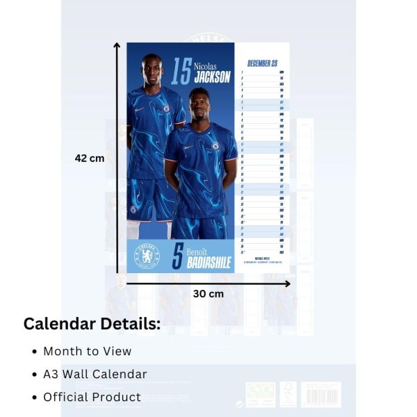 Chelsea FC A3 Calendar 2025 - Image 5