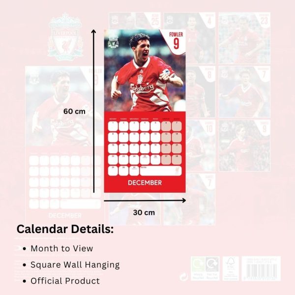 Liverpool FC Legends Square Calendar 2025 - Image 5