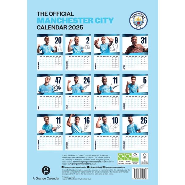 Manchester City FC A3 Calendar 2025 - Image 4