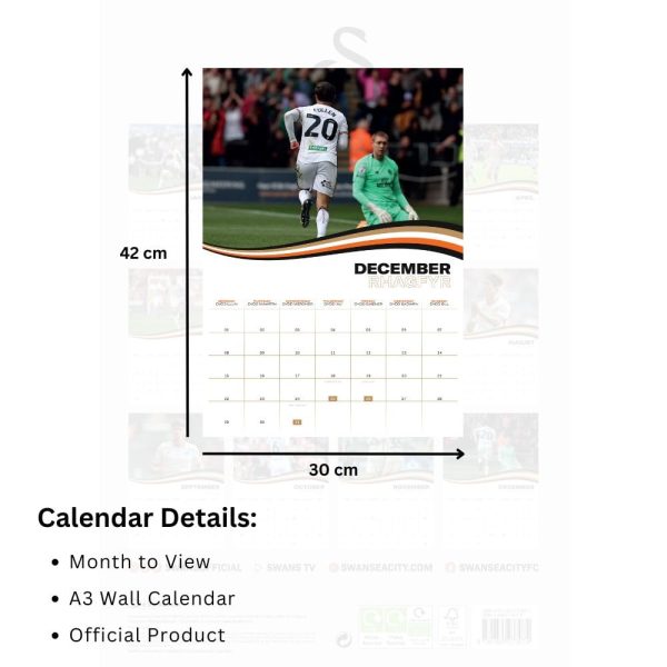 Swansea City AFC A3 Calendar 2025 - Image 5