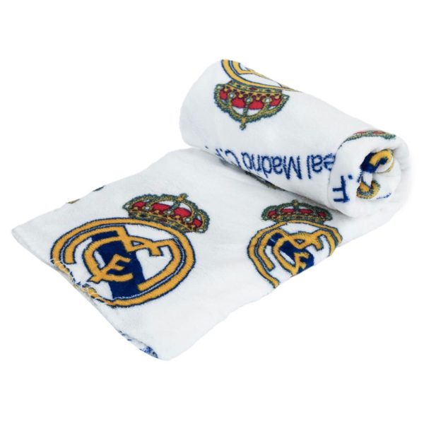 Real Madrid FC Multi Crest Fleece Blanket - Image 3
