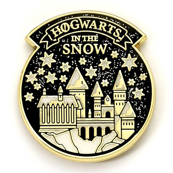 Harry Potter Hogwarts Winter Greetings Card with Badge - Image 2