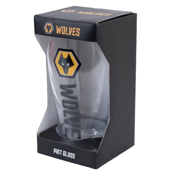 Wolverhampton Wanderers FC Tulip Pint Glass - Image 3
