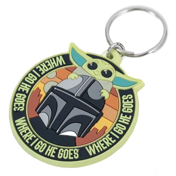 Star Wars: The Mandalorian Grogu & Mando PVC Keyring - Image 2