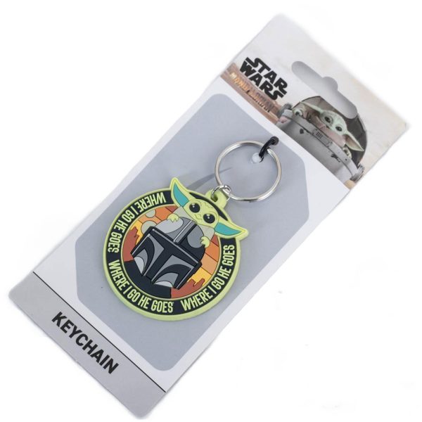 Star Wars: The Mandalorian Grogu & Mando PVC Keyring - Image 3