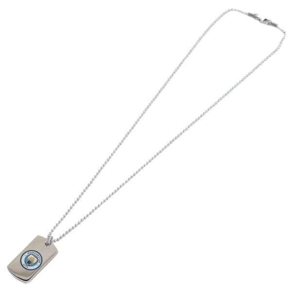 Manchester City FC Colour Crest Dog Tag & Chain - Image 3