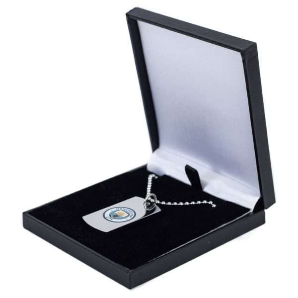 Manchester City FC Colour Crest Dog Tag & Chain - Image 4