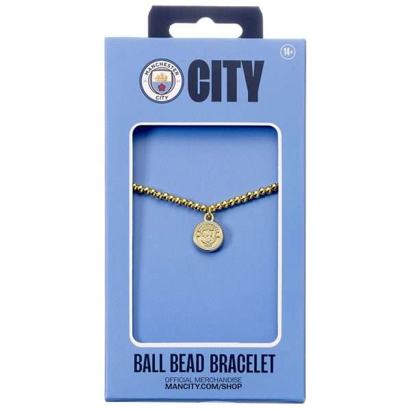 Manchester City FC Gold Finish Bead Bracelet - Image 2