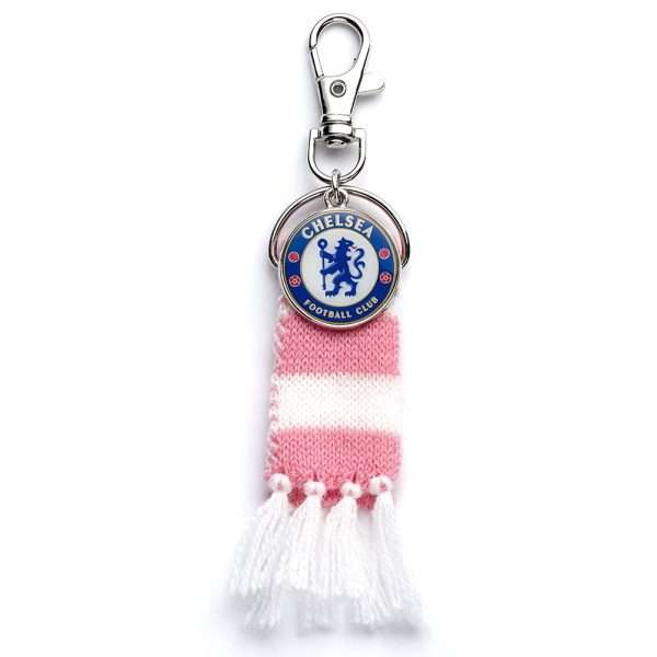 Chelsea FC Pink Bar Scarf Bag Charm - Image 2